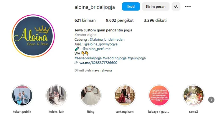 Aloina Bridal Jogja