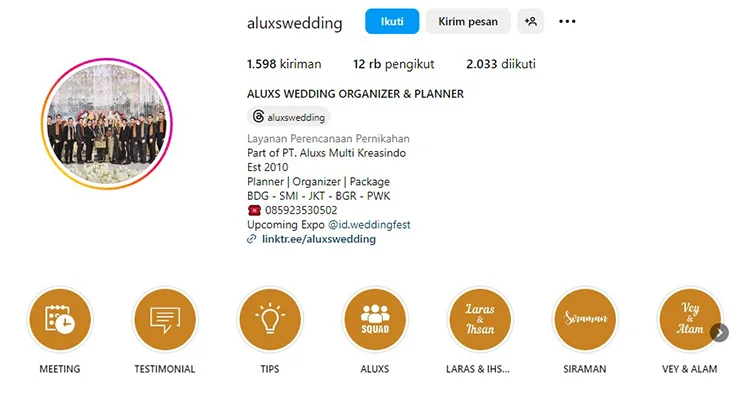 Aluxs Event Wedding Creator