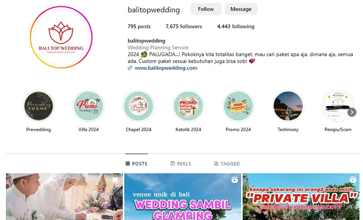 Bali Top Wedding