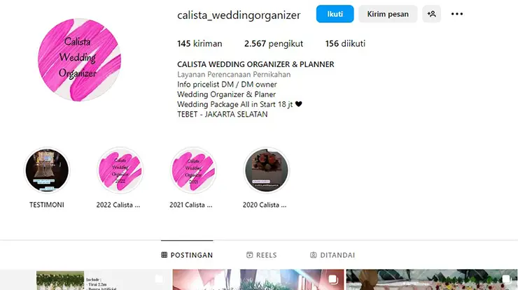 Callista Wedding Planner