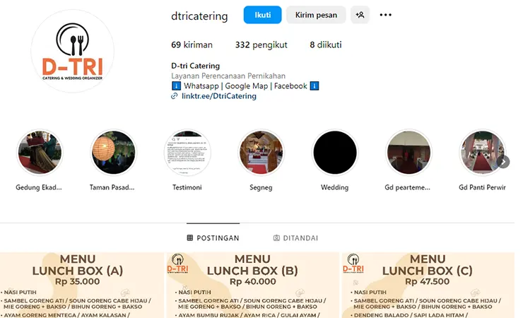 D tri Catering Wedding Organizer 1