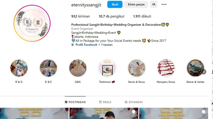 Eternity Sangjit Jakarta
