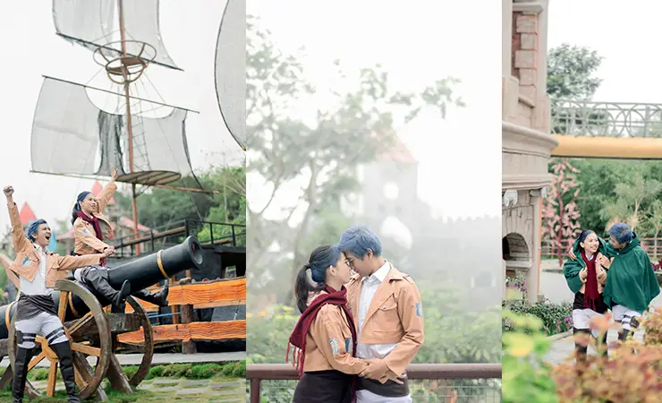 Foto prewedding anime attack on titan