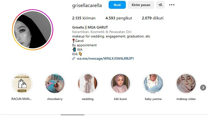 Grisella Carella MUA Garut