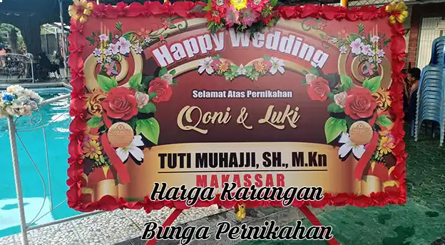 Harga Karangan Bunga Pernikahan dan ukurannya