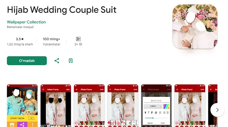 Hijab Wedding Photo Suit