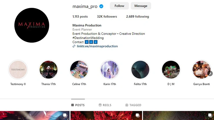 Maxima Production Wedding Organizer Solo