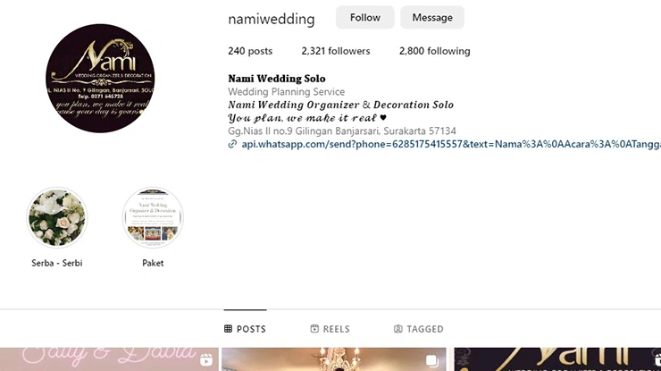 Nami Wedding Organizer Solo