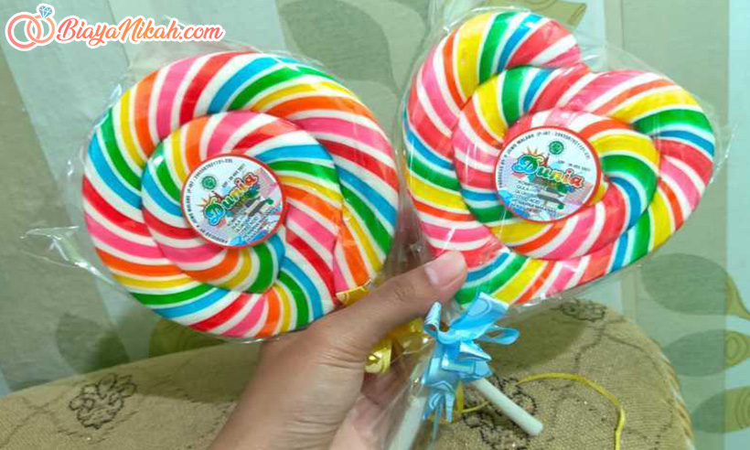 Permen Lolipop untuk hadiah nikah