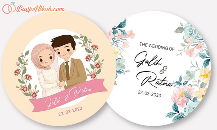 Stiker Custom wedding