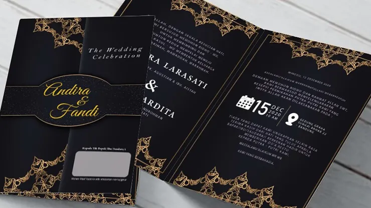 Undangan Pernikahan Black