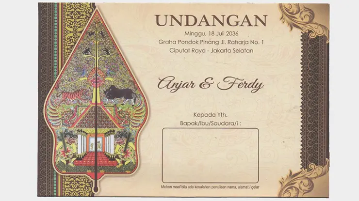 Undangan Pernikahan wayang
