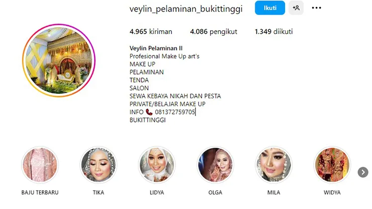 Veylin Pelaminan Bukittinggi