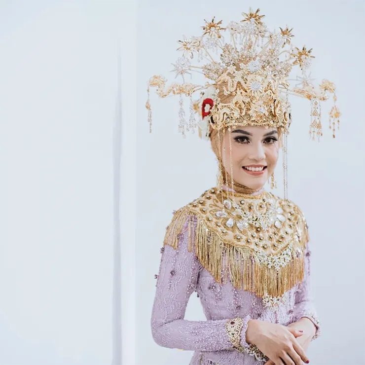 baju resepsi adat betawi Kebaya hijab Siangko Emas