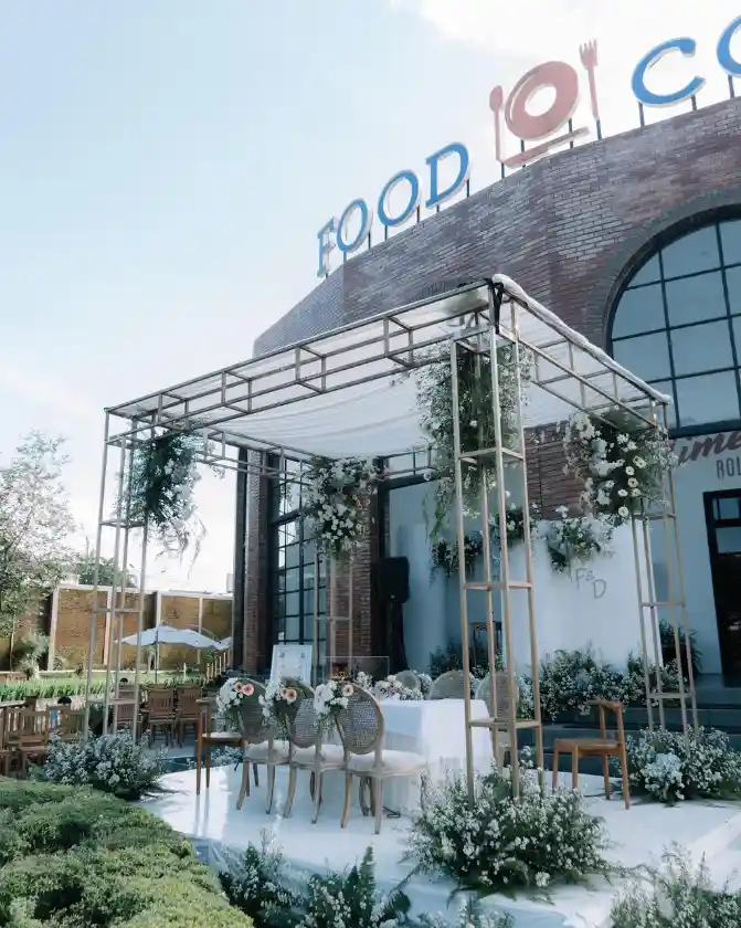 dekorasi akad nikah di the village purwokerto