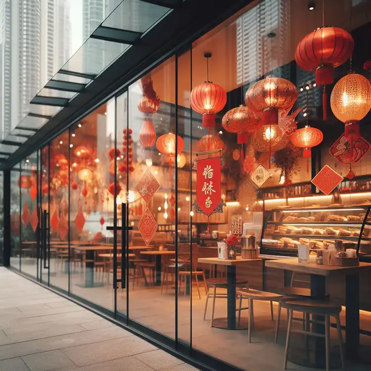 dekorasi imlek cafe jakarta