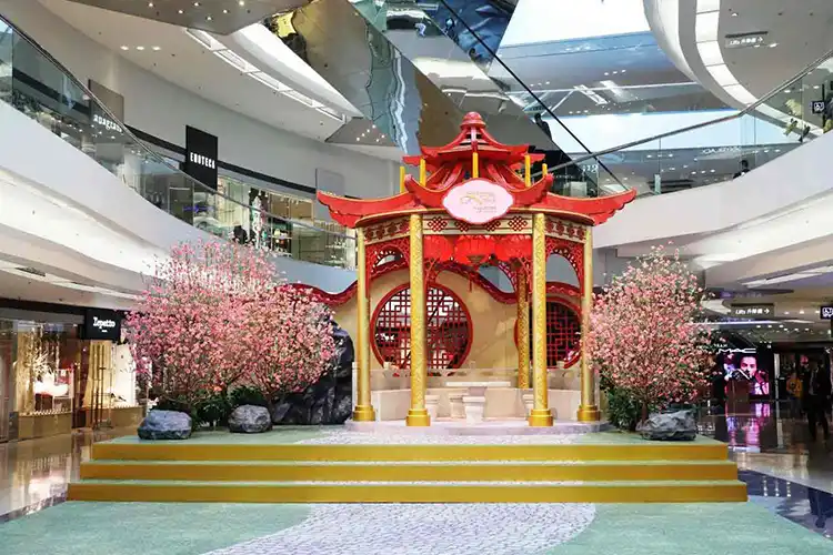 dekorasi imlek di mall