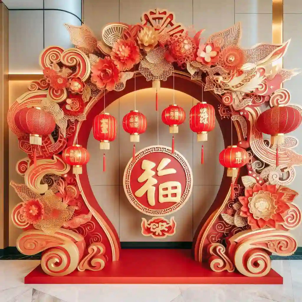 dekorasi implek kantor lampion