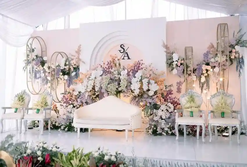 dekorasi pernikahan elegan di rumah