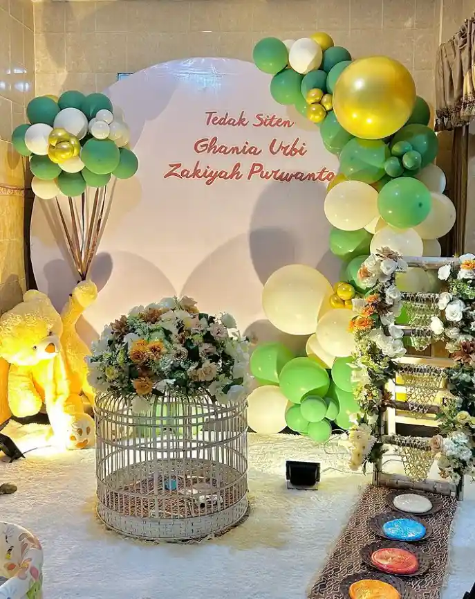 dekorasi tedak sinten balon lucu