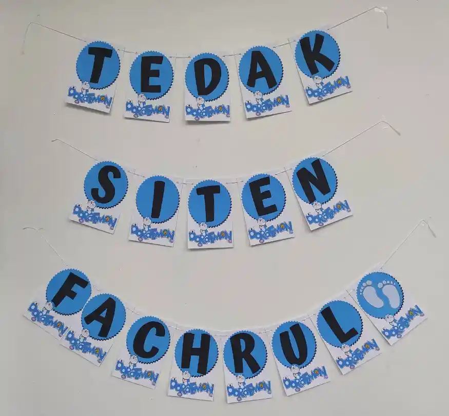 dekorasi tedak siten banner doraemon